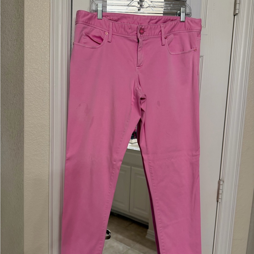 Lilly Pulitzer Vibrant Pink worth Skinny Jeans